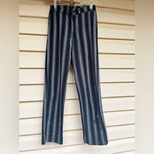 Brandy❤️Melville black/white vertical stripes ankle length pants, 95% cotton, S